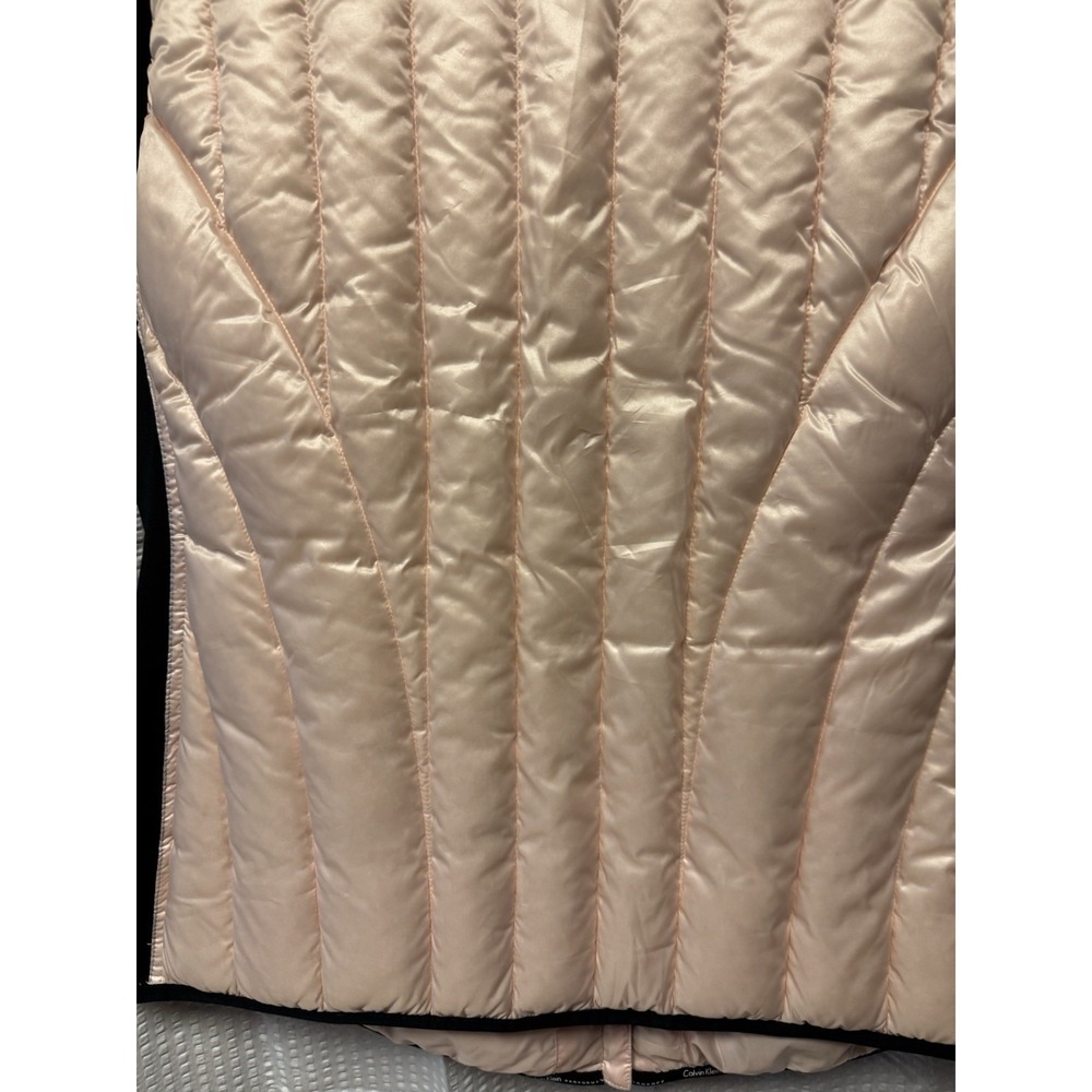 Calvin Klein Women's Pink Black Performance‎ Puffer Quilted Vest Premium Down XL - Picture 13 of 14